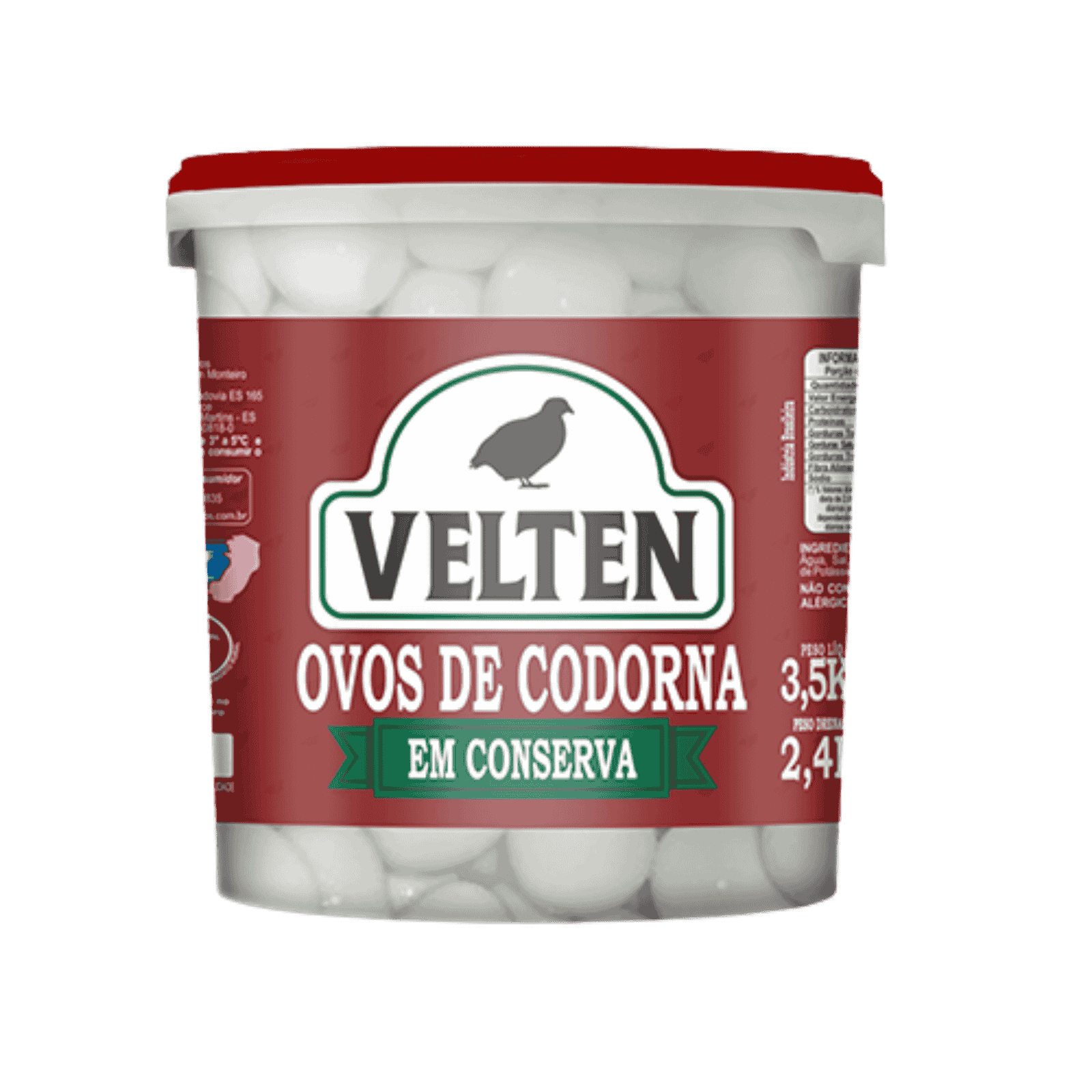 Ovos de Codorna Balde 2,4kg
